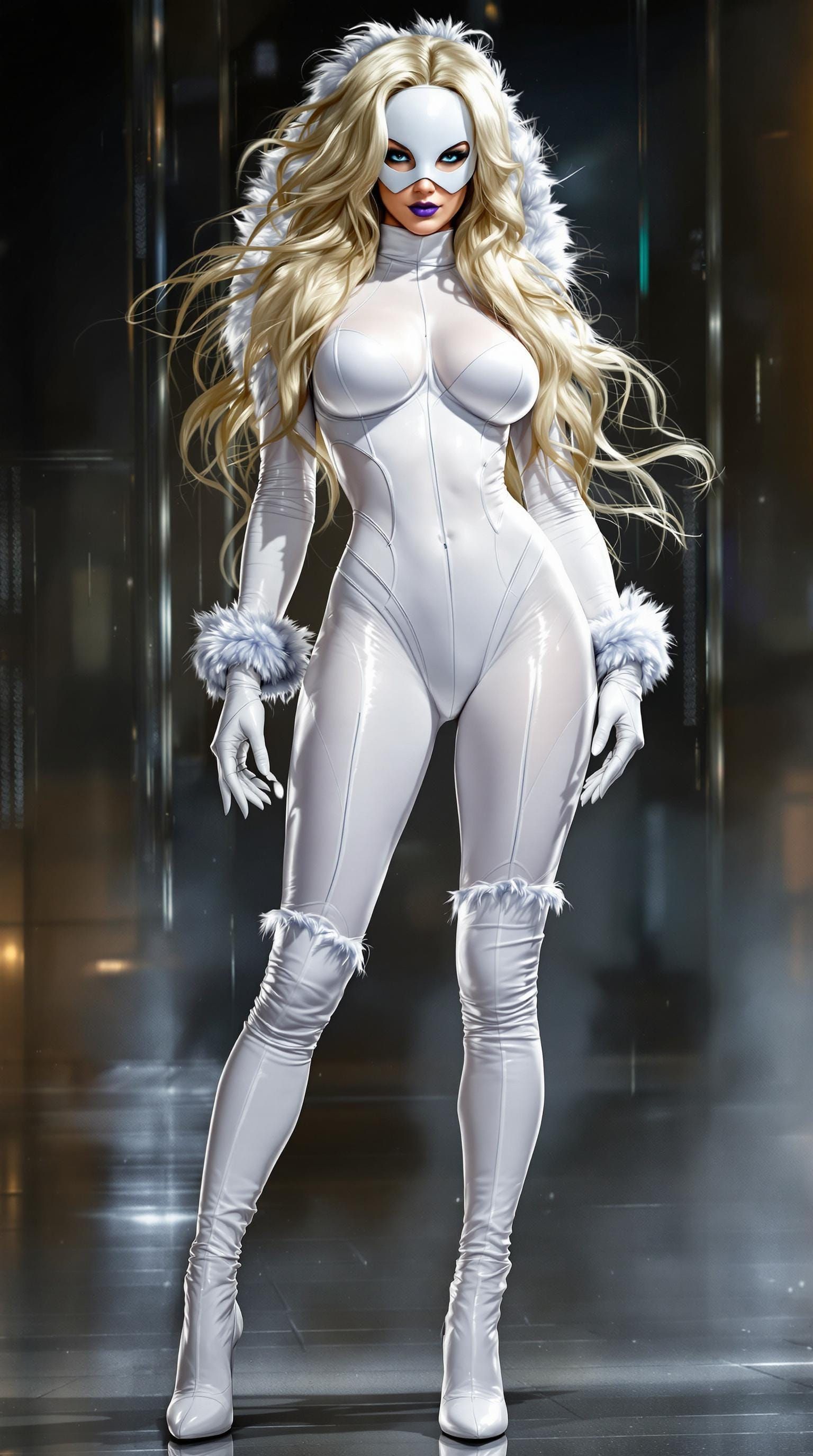 Emma Frost Felicia Hardy Fusion in Comic Book Style