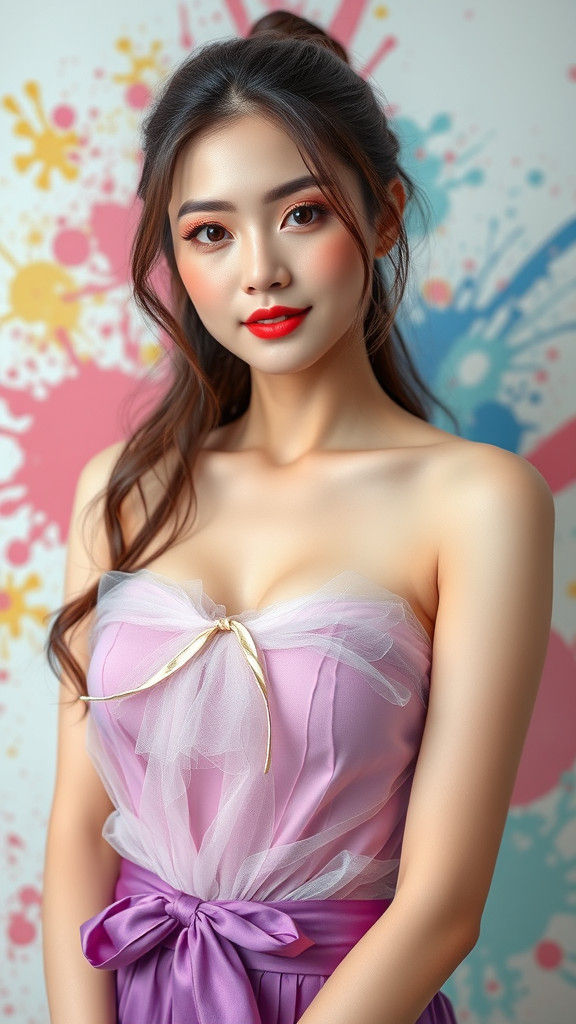 Vietnamese Woman in Hanfu with Fashion Color Splash