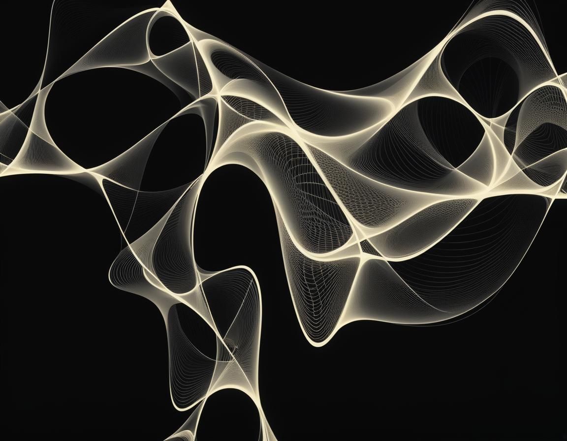 Monochrome Cosmic Textile in Joy Division Style