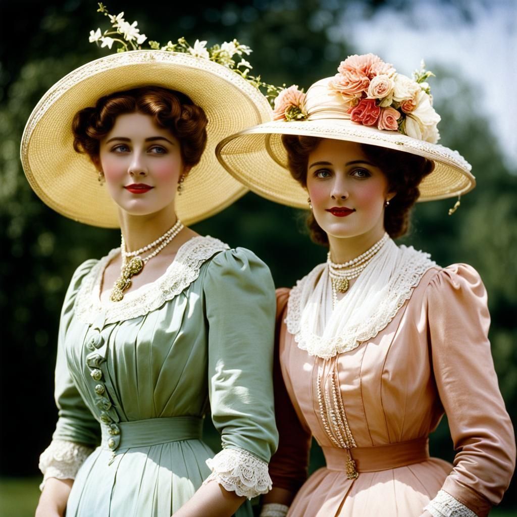 Edwardian Summer Day: A Colorful Scene