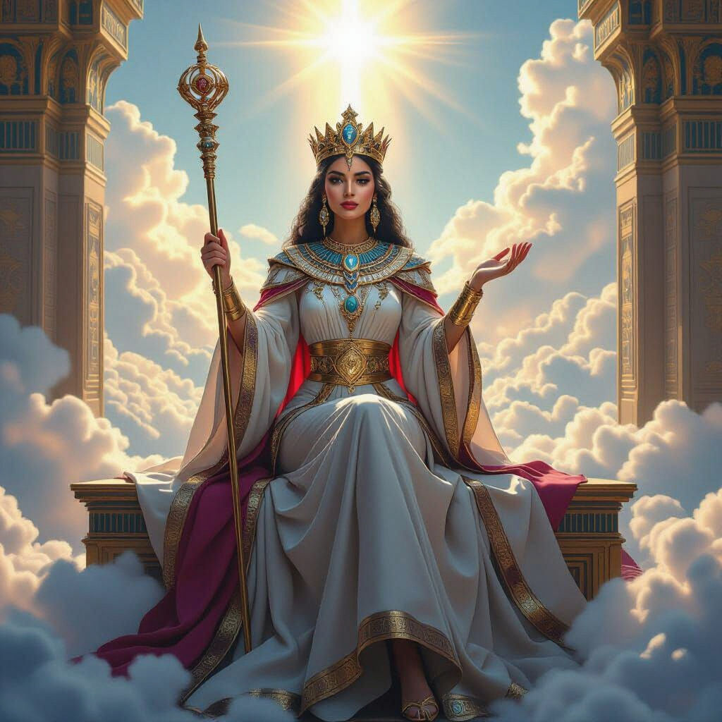 Queen on Cloud Tower in Baroque Style