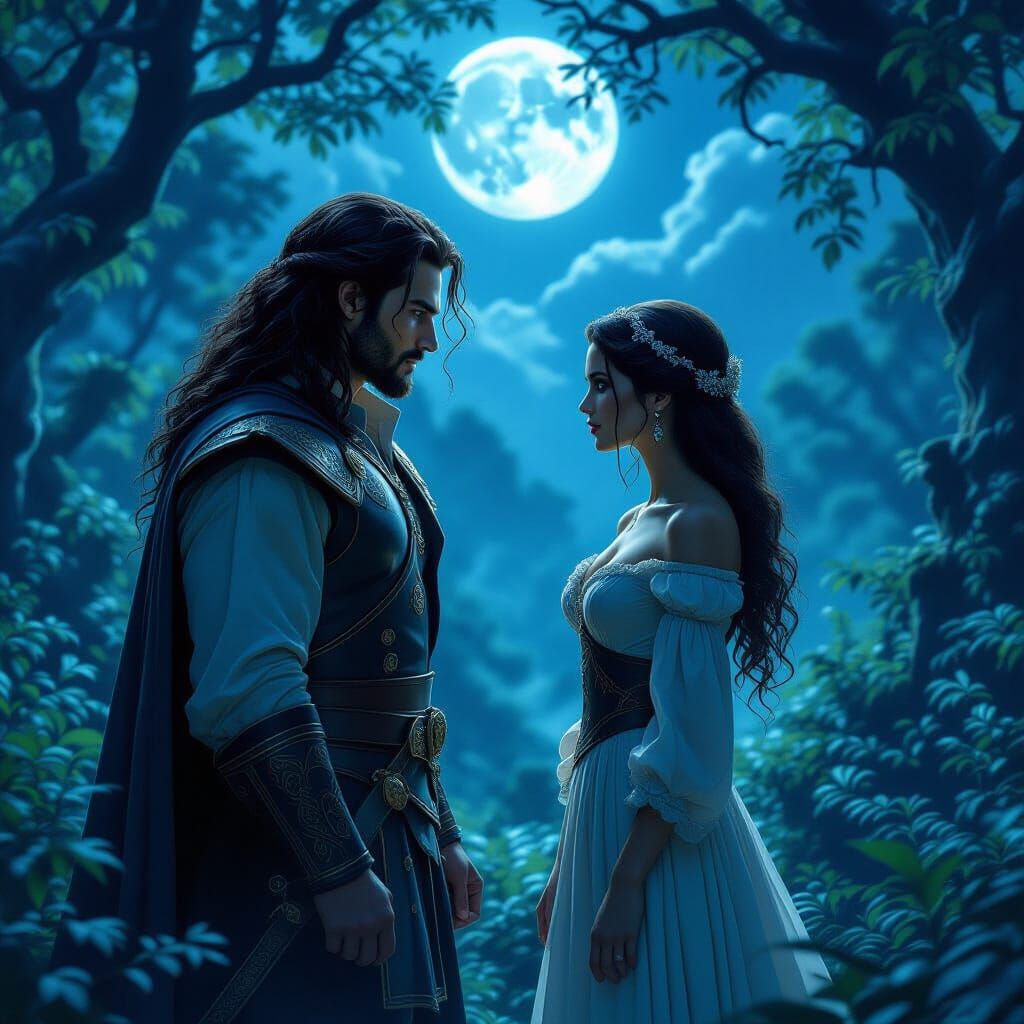 Moonlit Forest Love: Heir Meets Rebel Leader