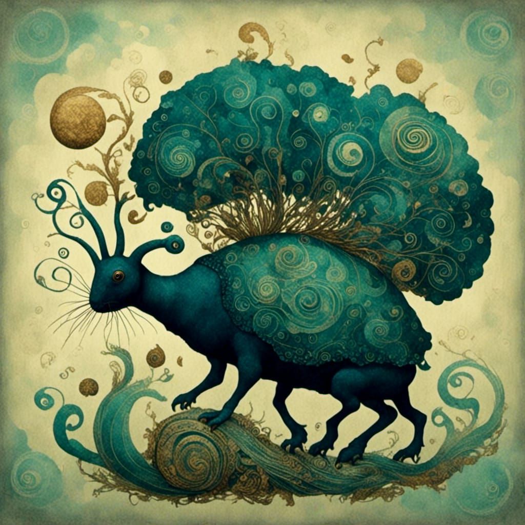 Abstract Digital Art with Chaotic Forms