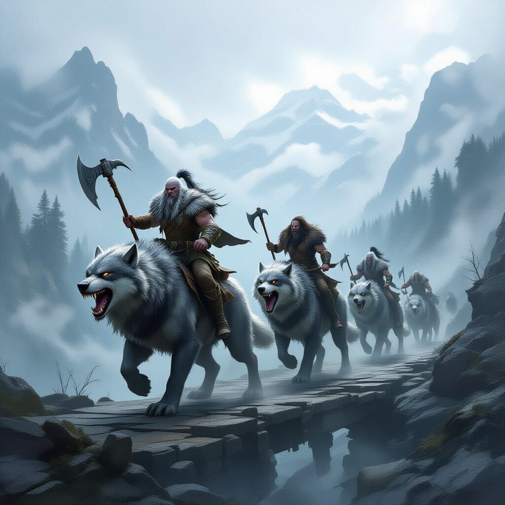 Troll Warriors Ride Werewolves in Misty Mountains