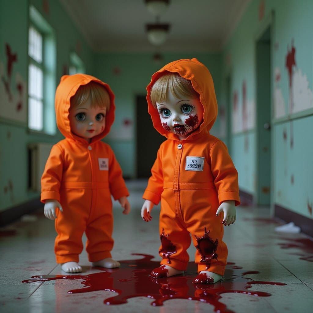 Creepy Doll Zombie in Abandoned Asylum