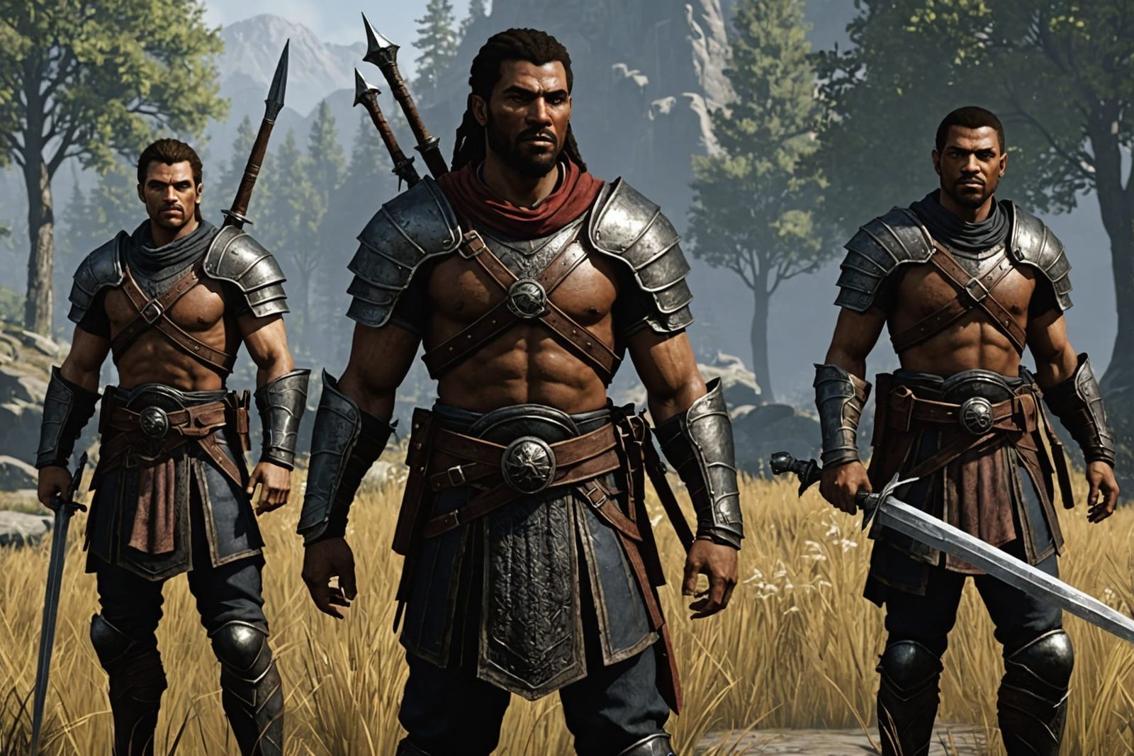 Redguard Warrior Painting from Tamriel's Hammerfell