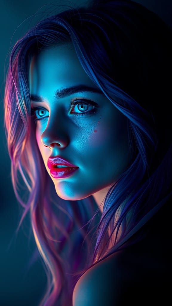 Ethereal Woman in Dreamlike Surrealistic Landscape