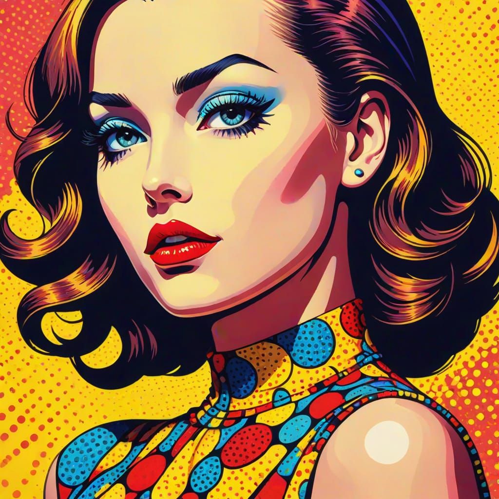 Vibrant Pop Art Portrait in Radiant Light