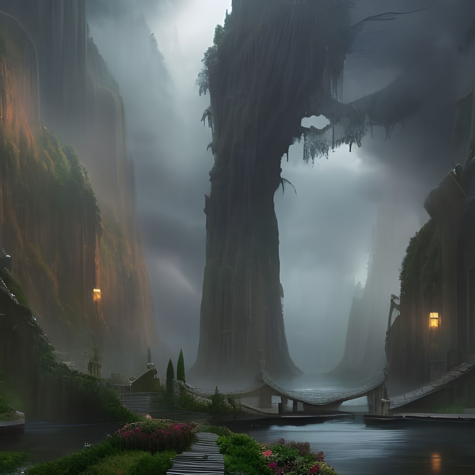 Epic Outdoor Scene: Digital Matte Painting