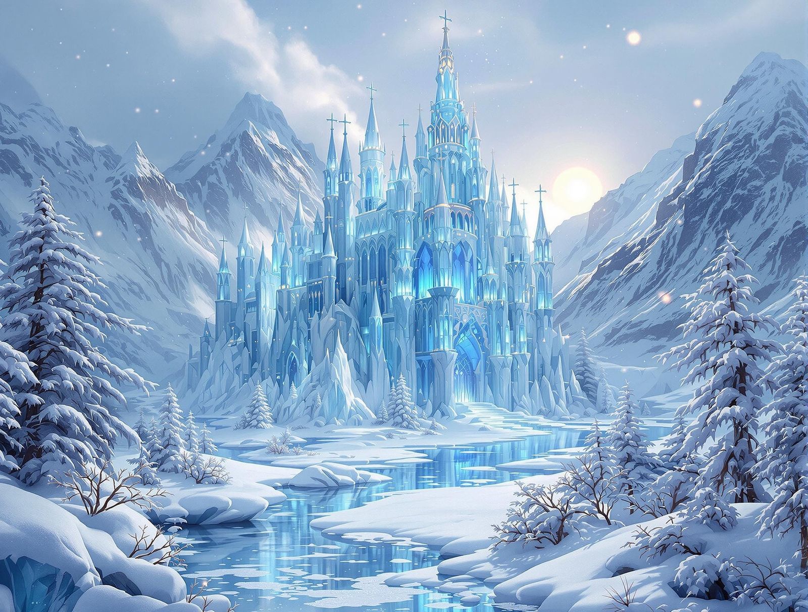 Surreal Winter Kingdom Rises from Frozen Landscape