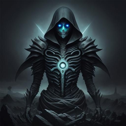 Dark Hyperrealistic Girl in Nightmarish Setting