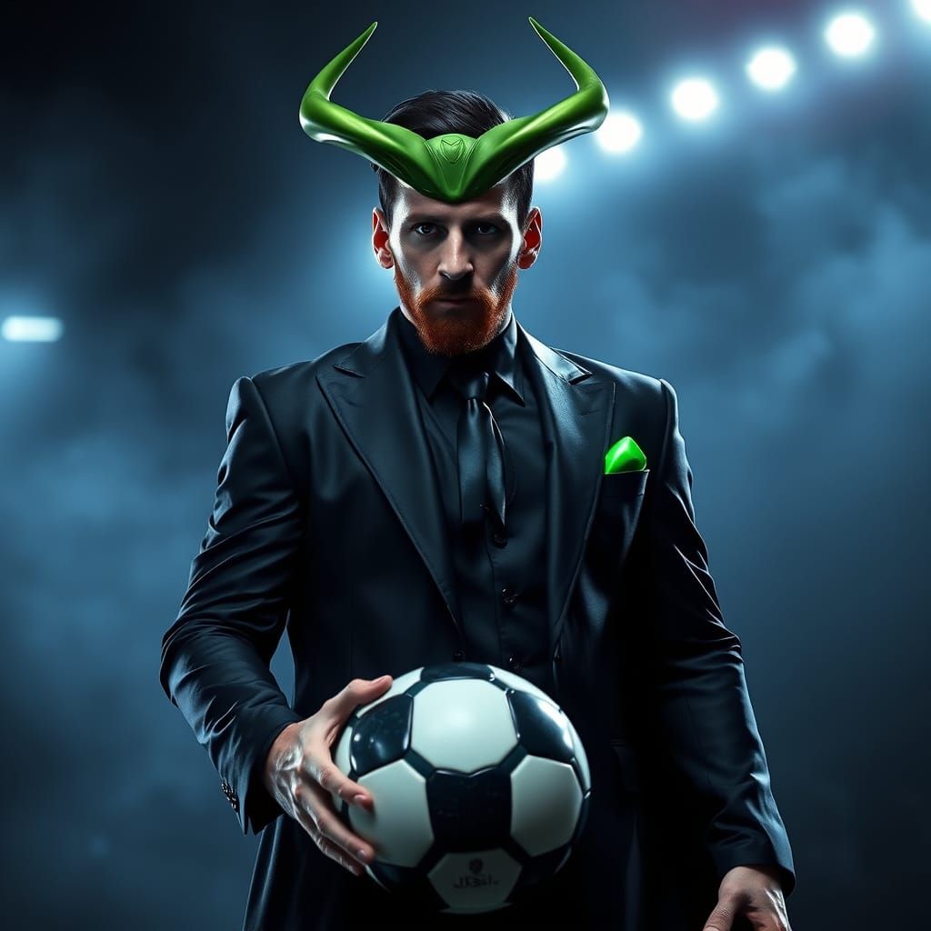 Loki Soccer God in Futuristic Black Suit