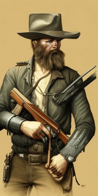 Ethereal Portrait of Bushranger Ned Kelly