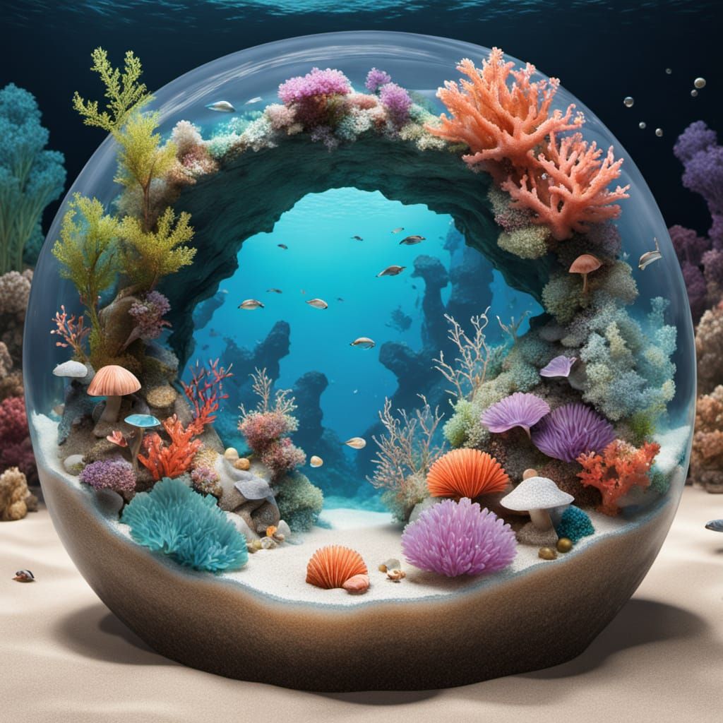 Underwater Kingdom Hidden Inside Geode