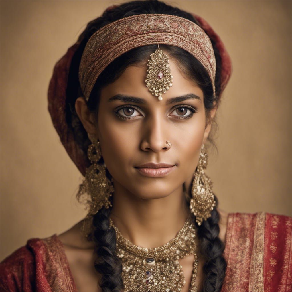 Indian Woman Dancing Bharatanatyam: Professional Portrait