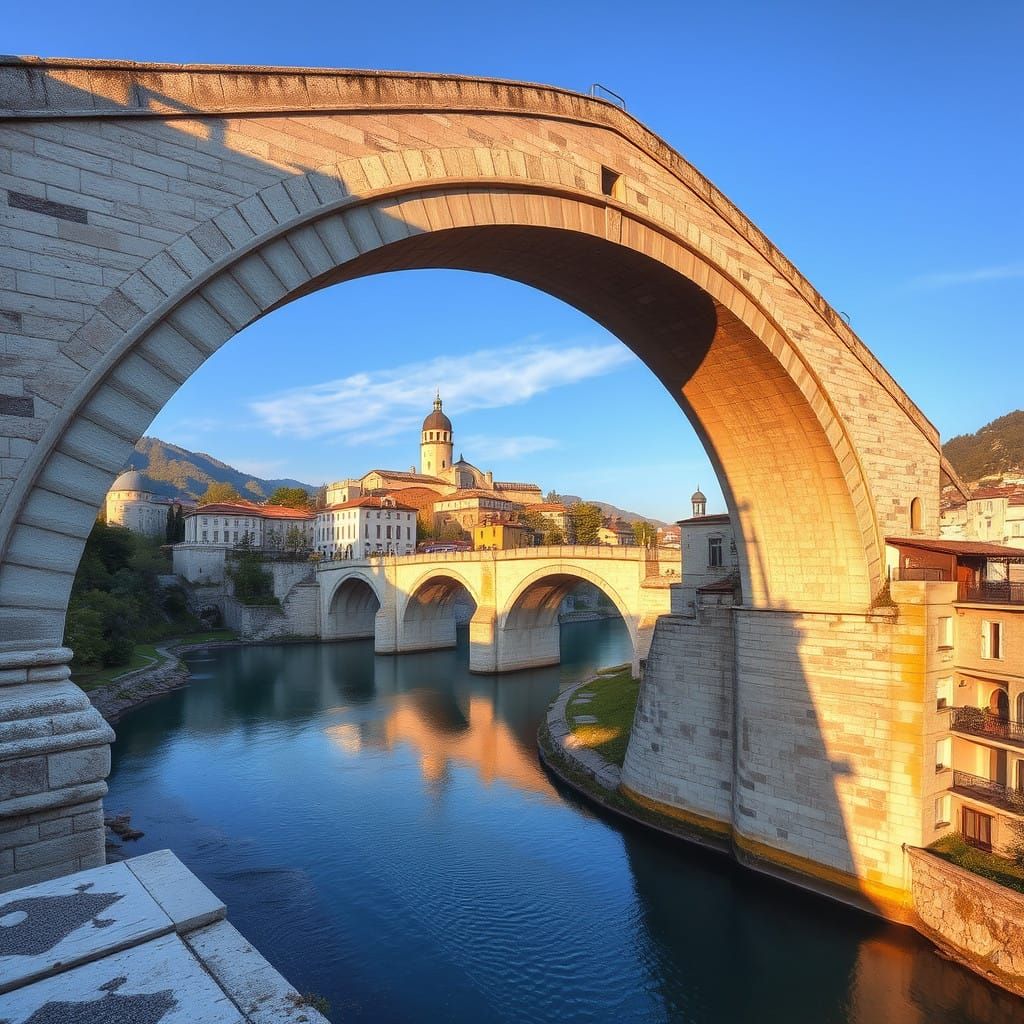 Historic Bridge in Mostar, Bosnia
