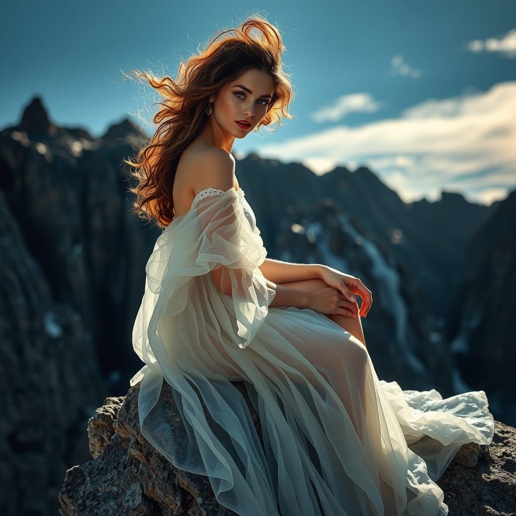 Enchanting Siren Bathed in Sparkling Sunshine