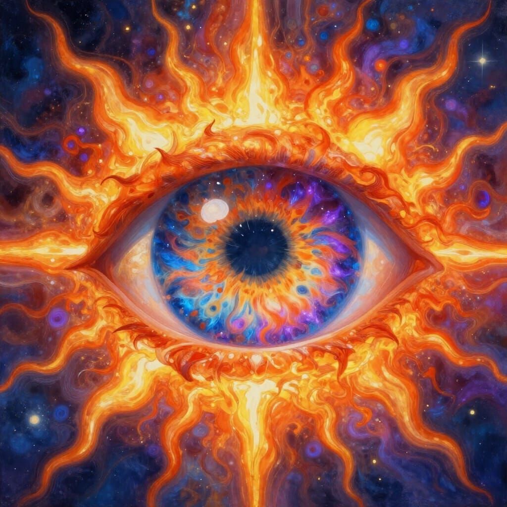 Cosmic Eye Within Radiant Sun