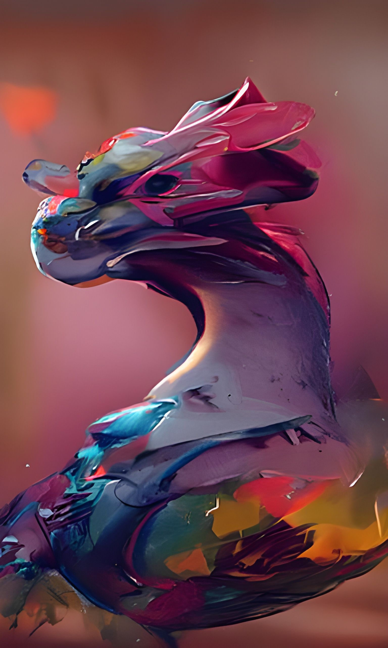 Watercolor Dragon Spirit Painting