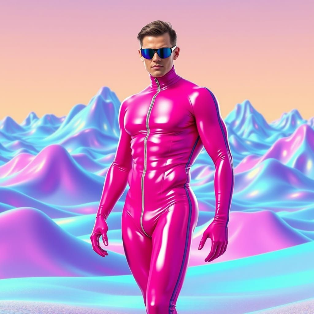 Cyberpunk Dreamscapes: Vibrant Rubber World