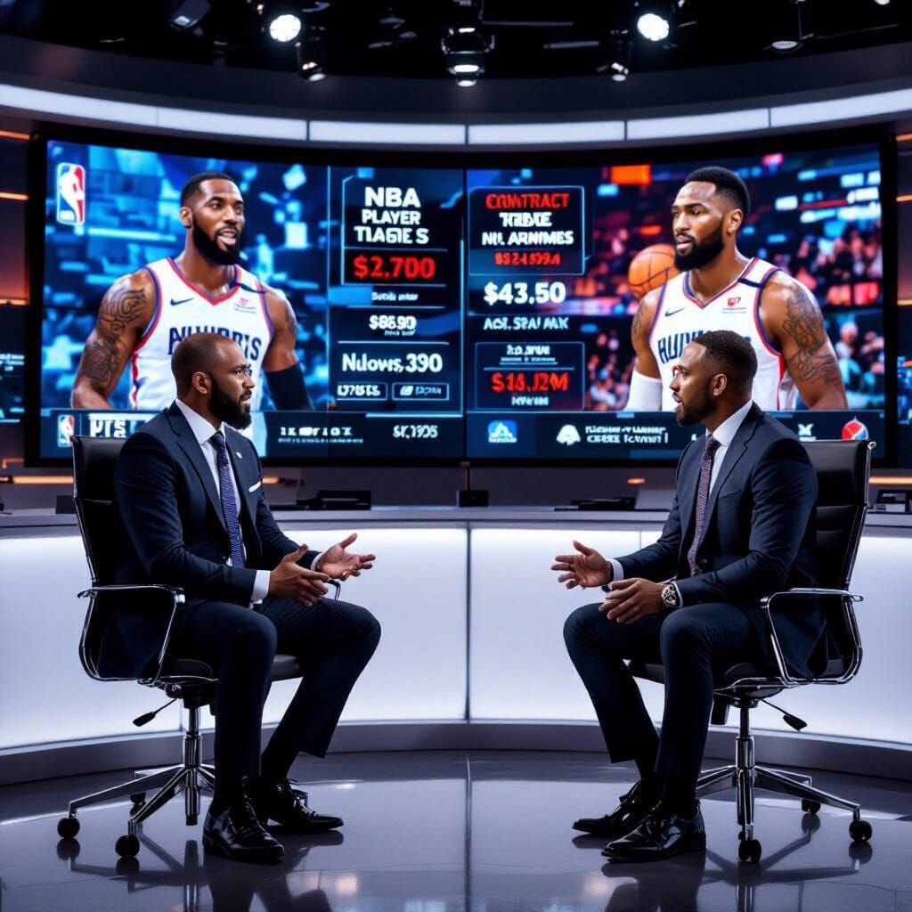 NBA Analysts Debate Free Agency in Futuristic Studio