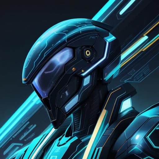 Iridescent Alien Beetle in Neon Futurism Style