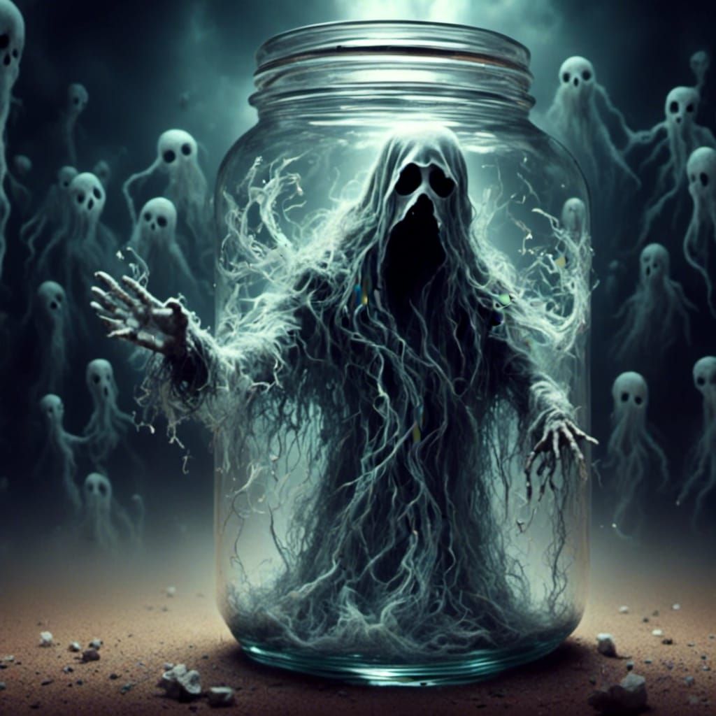 Idiots, we're ghosts, we walk through stuff. Really a jar. Hmph