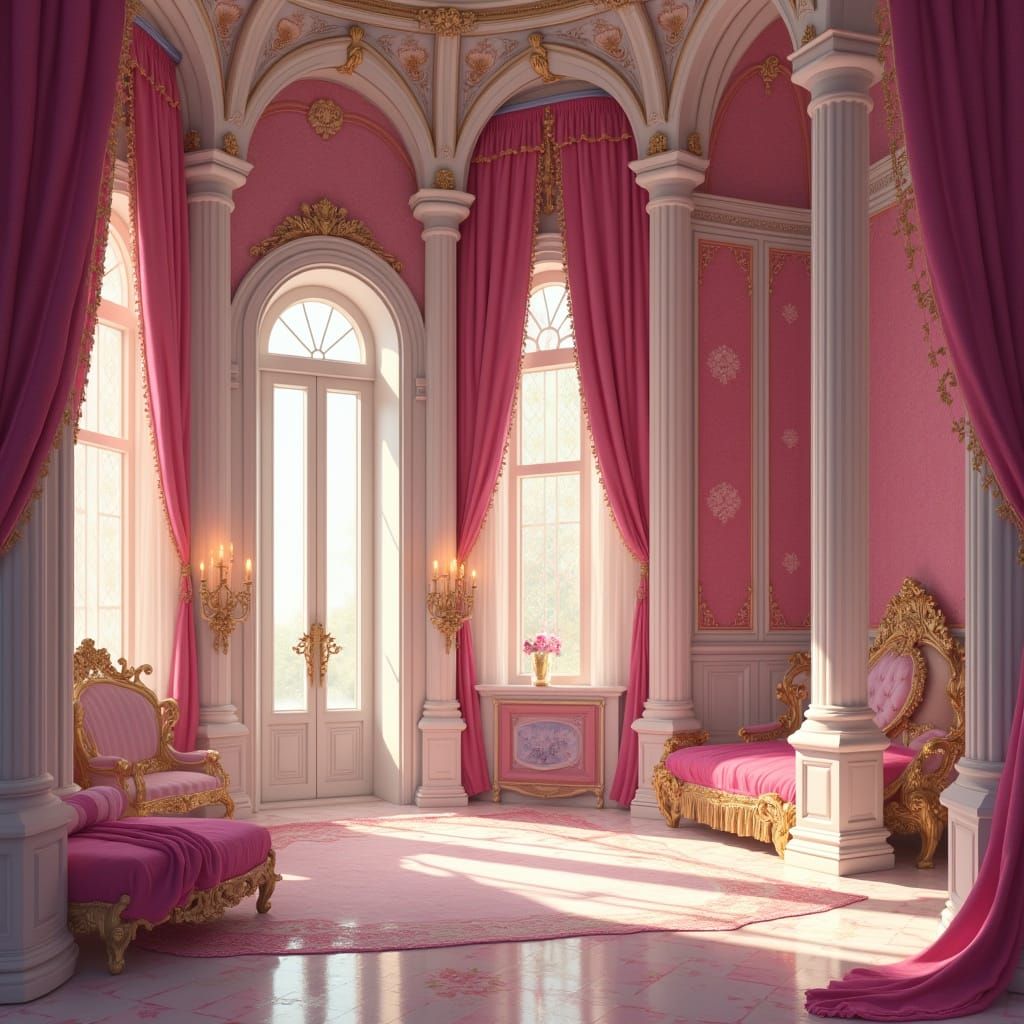 Serene Princess's Royal Chamber in Art Nouveau Style
