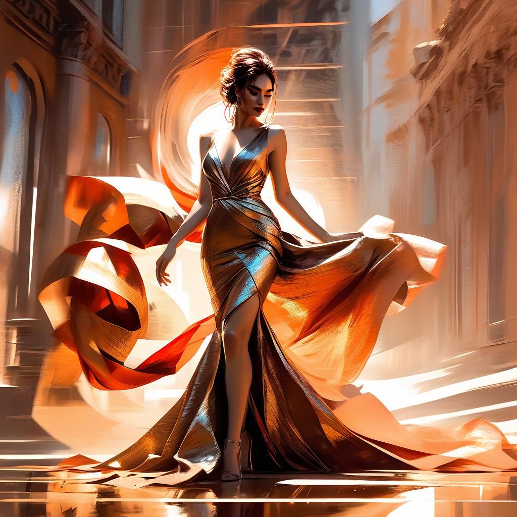 Alluring Woman in Dynamic Lighting, CGSociety Style