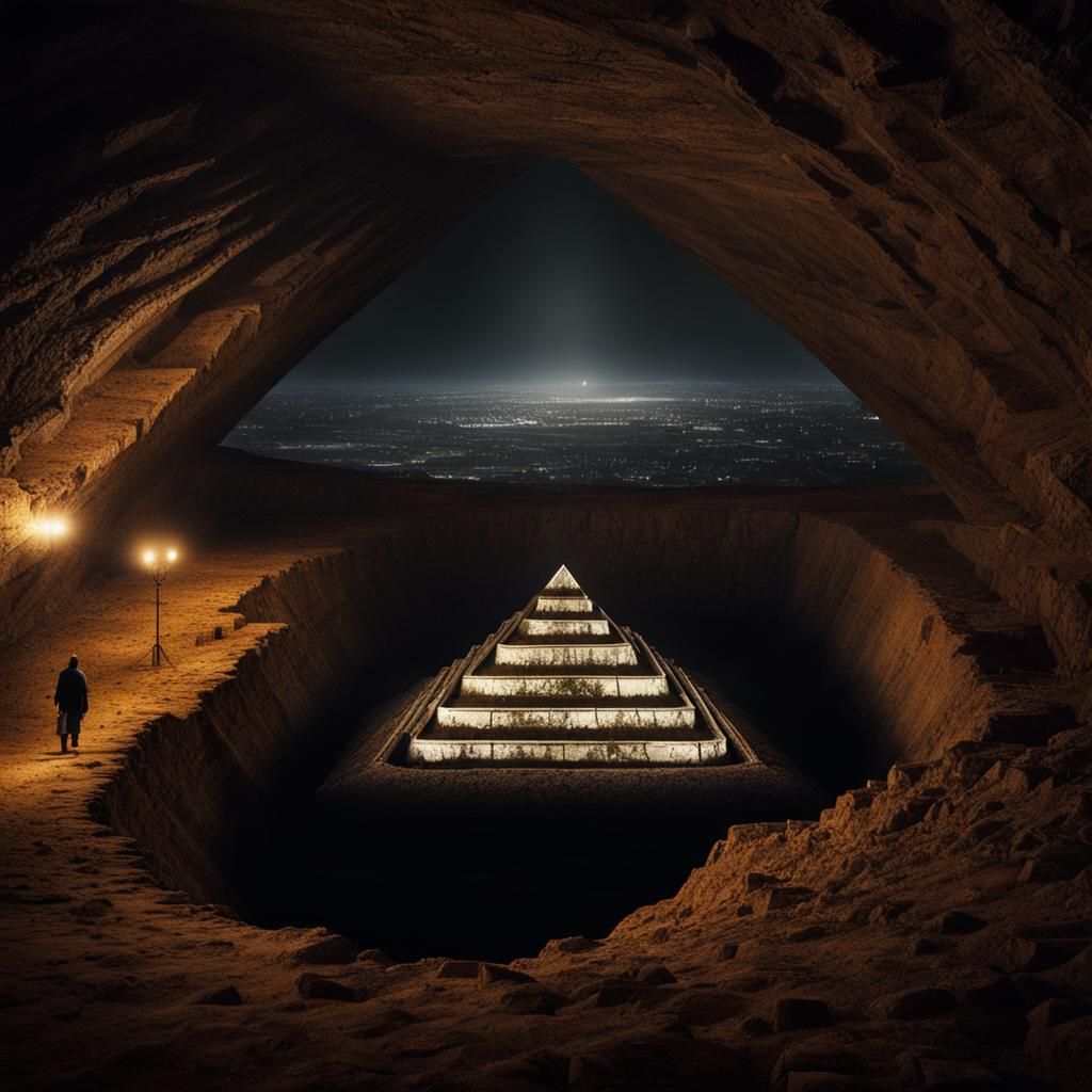 Underground Pyramid City in Medieval Style