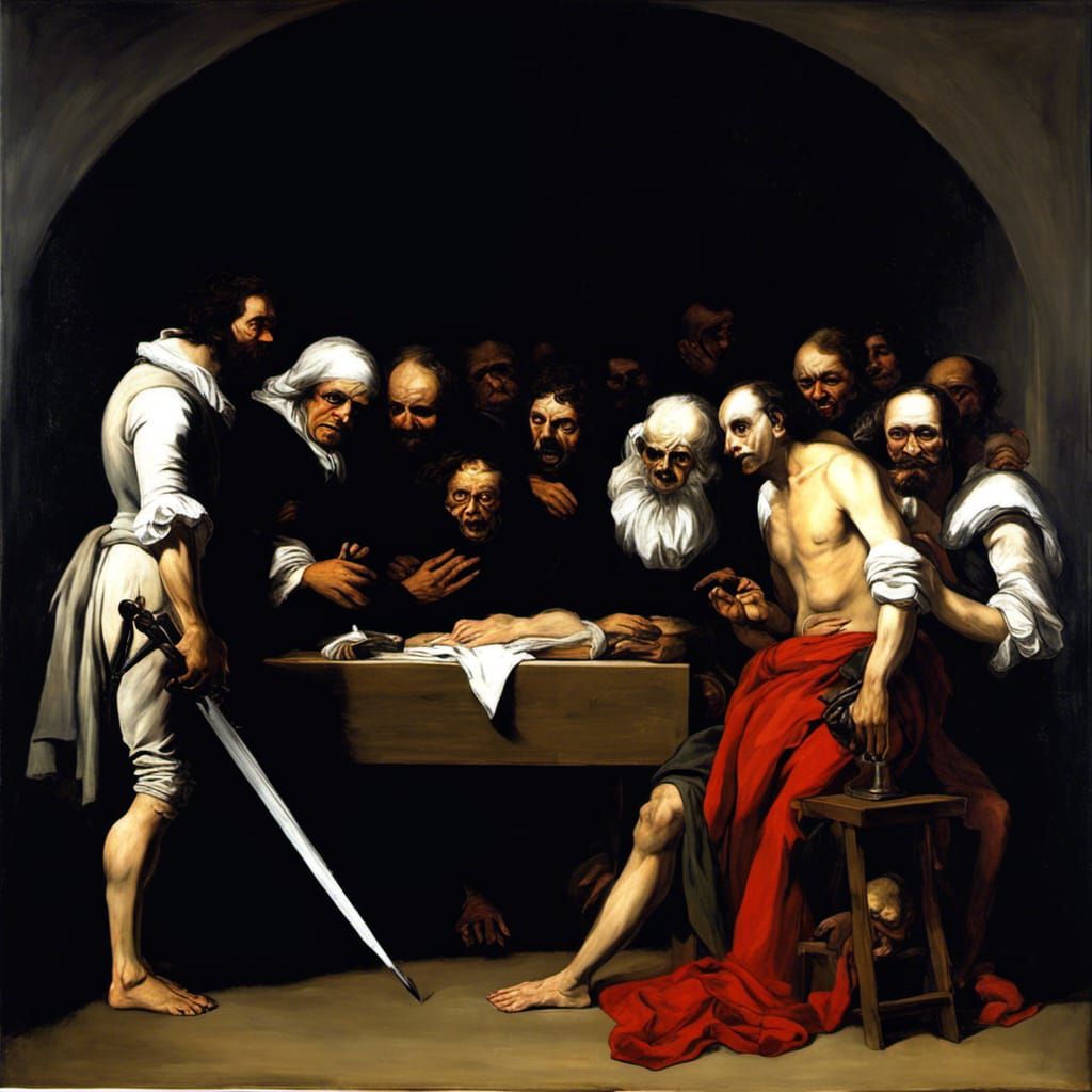 Sinister Oil Painting: Capitalism Incarnate