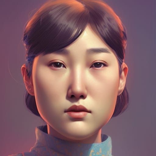 Detailed Portrait with Dynamic Lighting, Trending Art