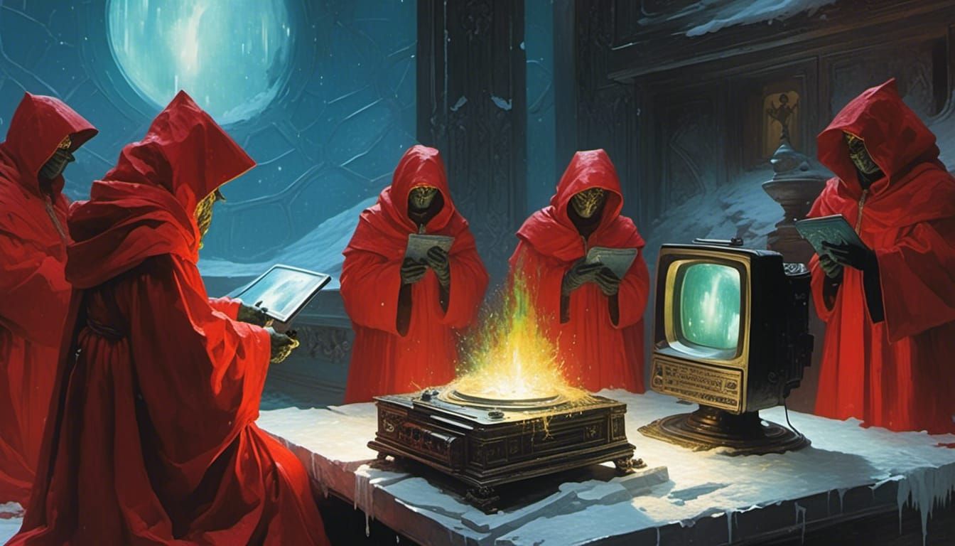 Warhammer Tech-Priests Blessing a VCR