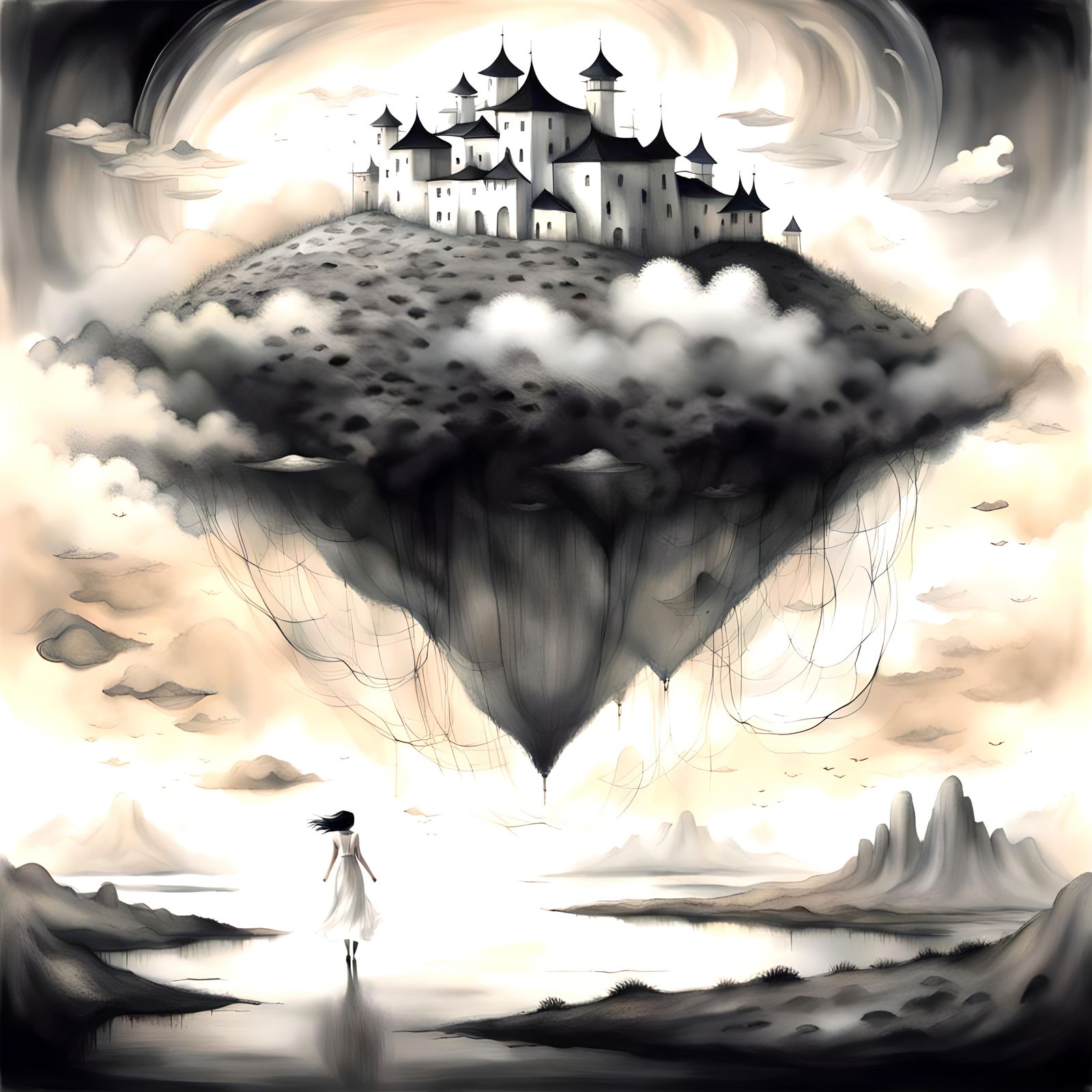 Monochromatic Inner World Dreamscape