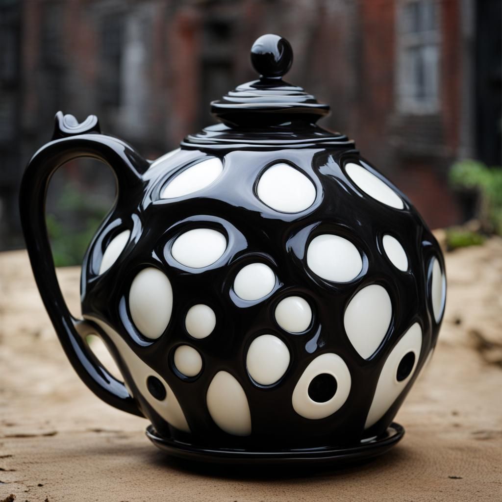 Whimsical Urban Teapot in Stop-Motion Style