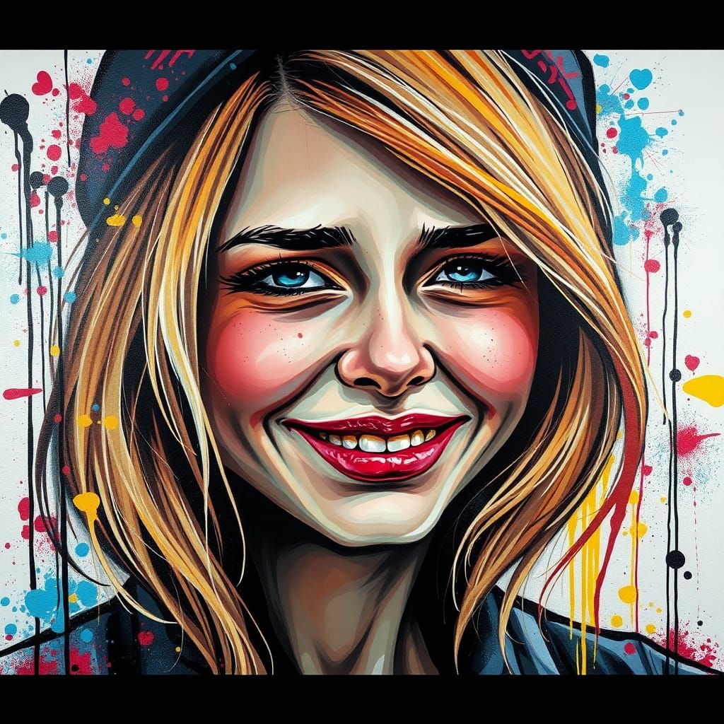 Colorful Graffiti Art to Make a Sad Woman Smile