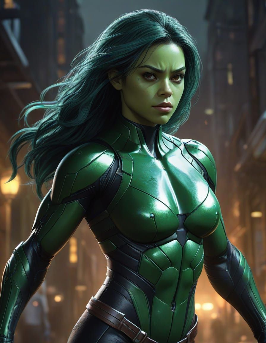 Jenna Ortega as She-Hulk, Muscular & Athletic Concept Art