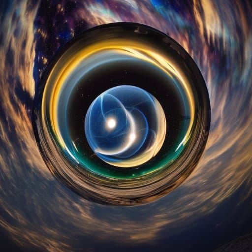 Sun and Moon in Old Man's Eye: Impressionist 3D Render