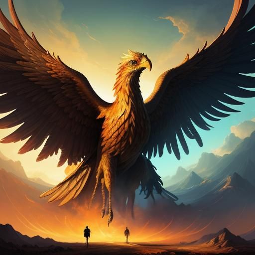 Crossroads Phoenix Concept Art with Fiery Plumage