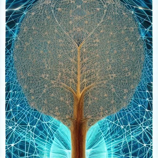 Brain Network with Fractal Tree and Mycelium Design