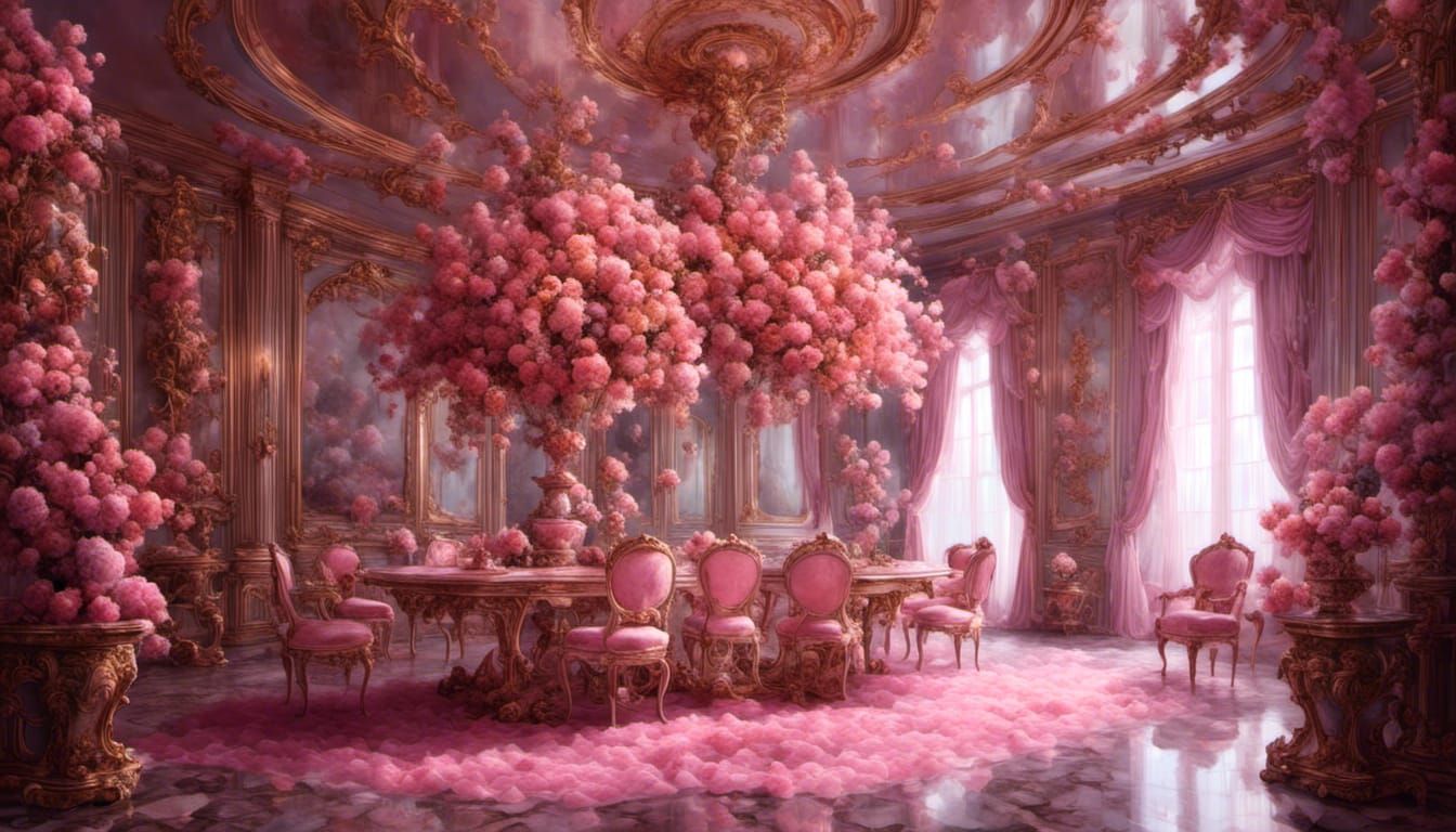 Pink carnation tea room