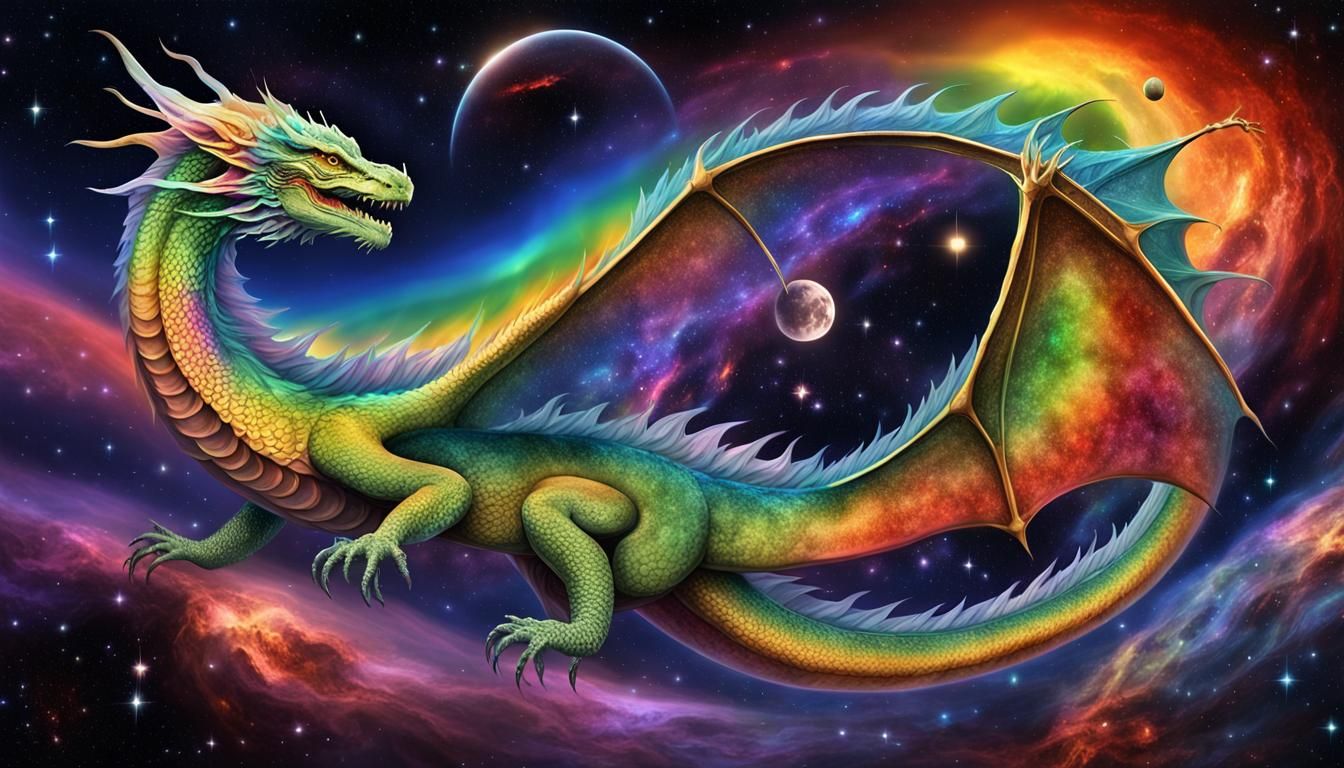 Cosmic Rainbow Dragon Arches Across the Universe
