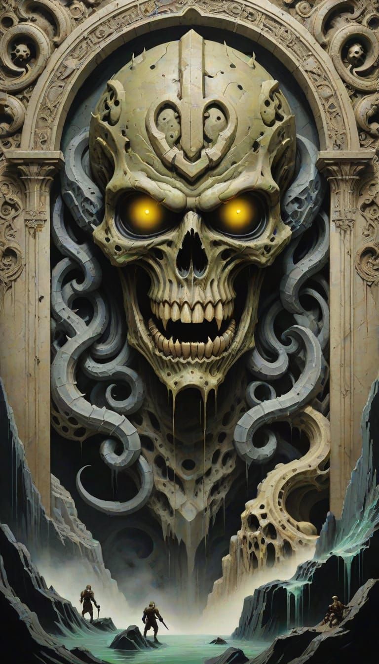 Dark Concrete Art of Divine Evil