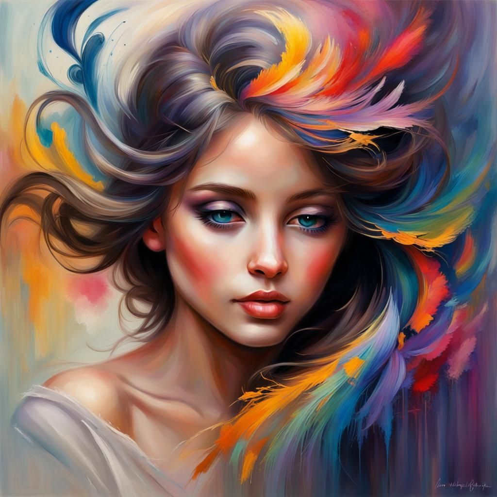 Abstract Painting: Brushstrokes of Wonder