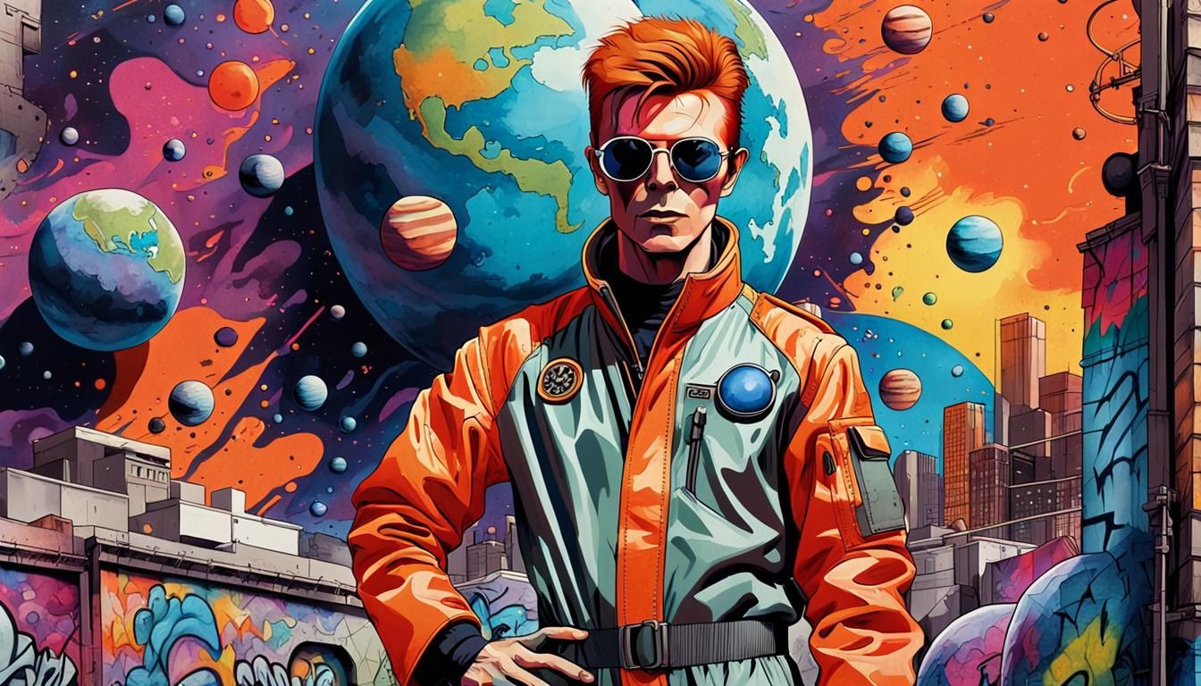 Orange Hazmat Suit: Pop Art Meets New York Graffiti