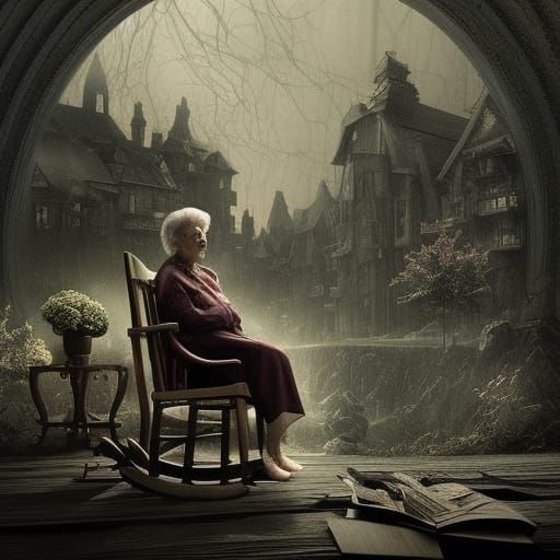 Surreal Dreams of an Old Woman: Digital Matte Painting