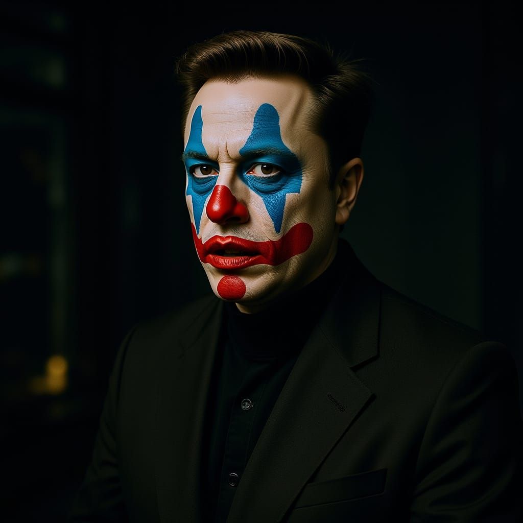 Elon Musk as an Alien Muskrat Clown