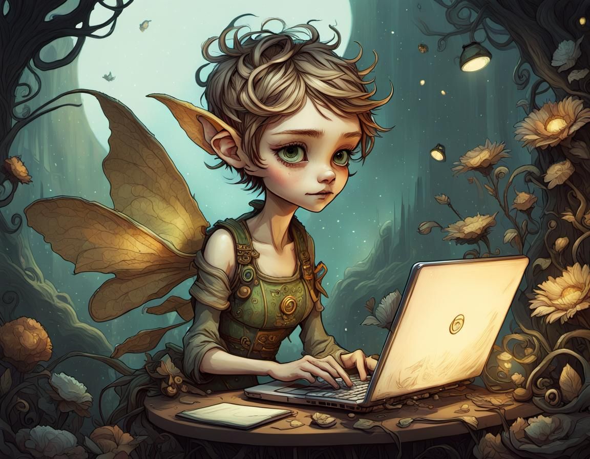Pixie doing homework