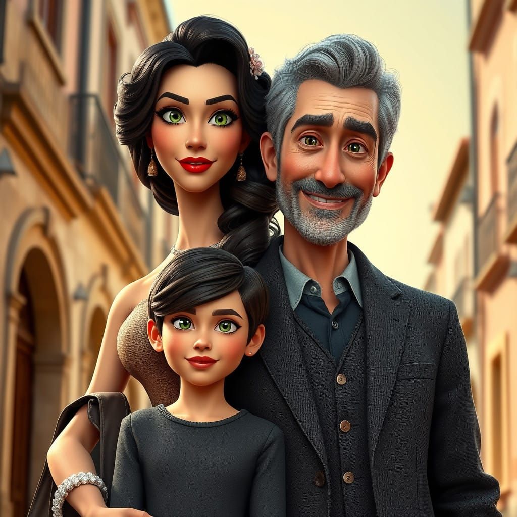 Regal Family Portrait in Sun-Kissed Oviedo Style