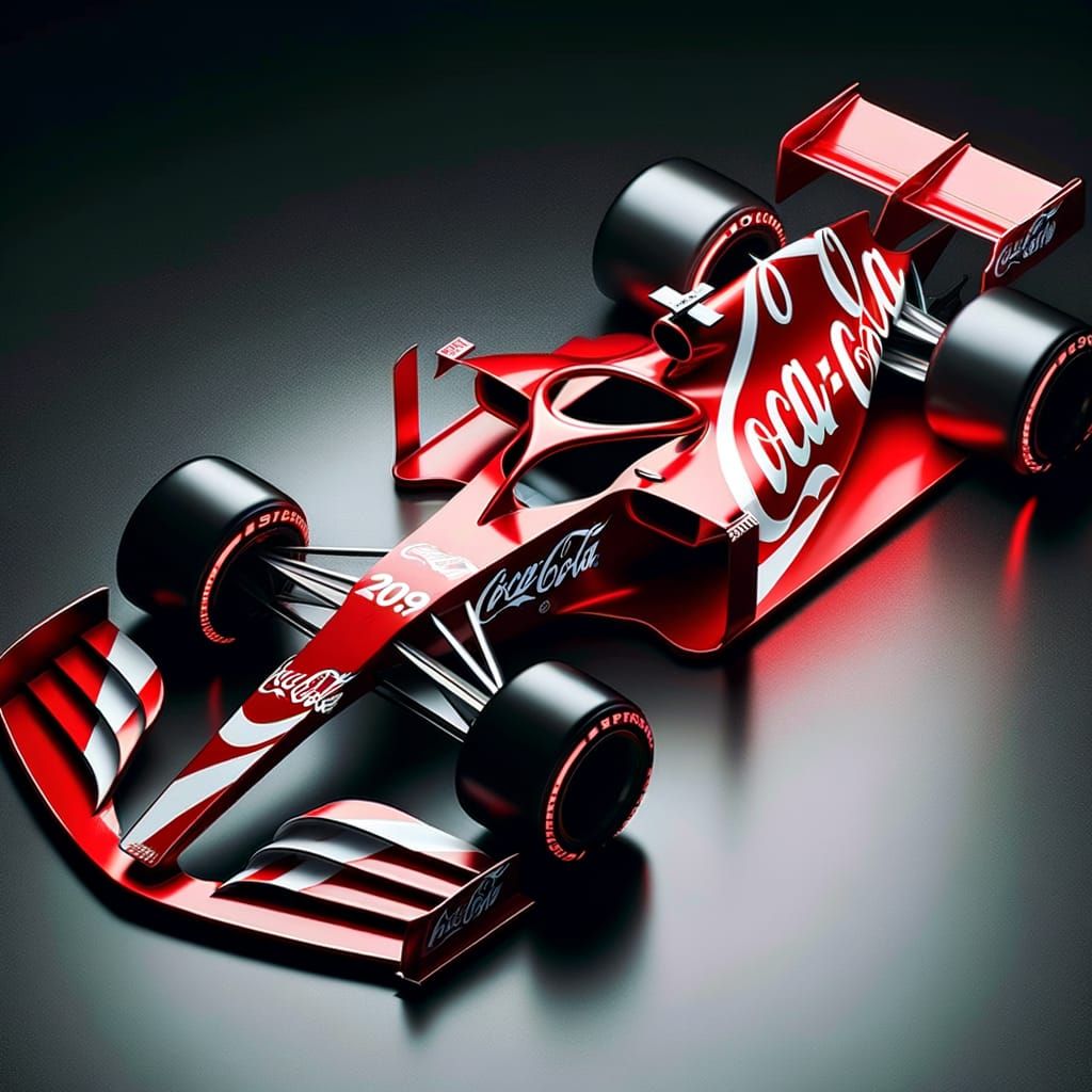 Futuristic Coca-Cola F1 Car Design